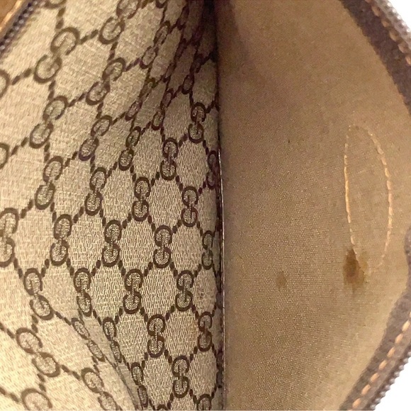 Authentic Gucci Old GG Sherry Line Beige PVC Tote bag - Picture 11 of 16